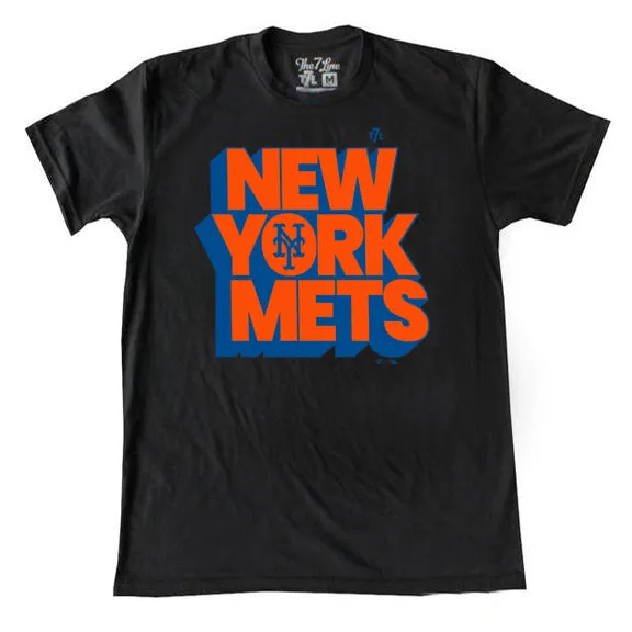 New York Mets "Stacked" | T-shirt (Black)