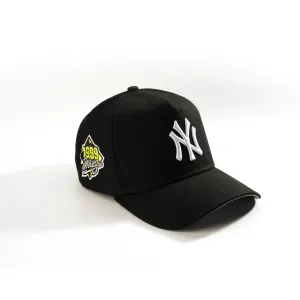 NEW YORK YANKEES 9FOURTY A-FRAME JET BLACK SNAPBACK HAT