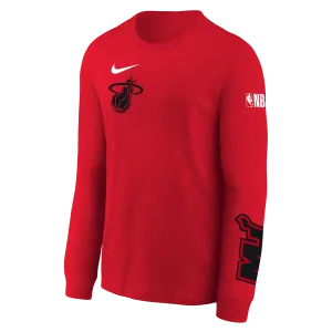 Nike HEAT Culture: Blood Red Youth Logo Long Sleeve Tee