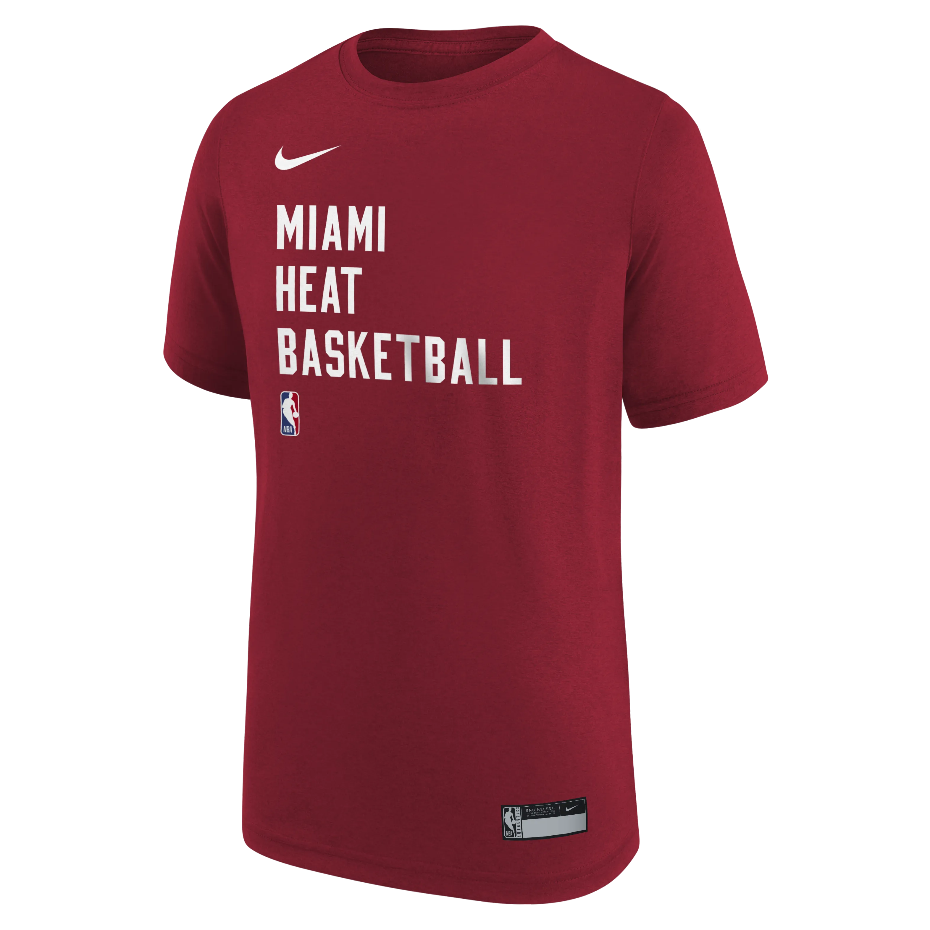 Nike Miami HEAT 2023-24 On-Court Red Practice Youth Tee