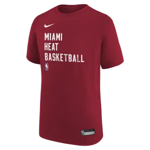 Nike Miami HEAT 2023-24 On-Court Red Practice Youth Tee