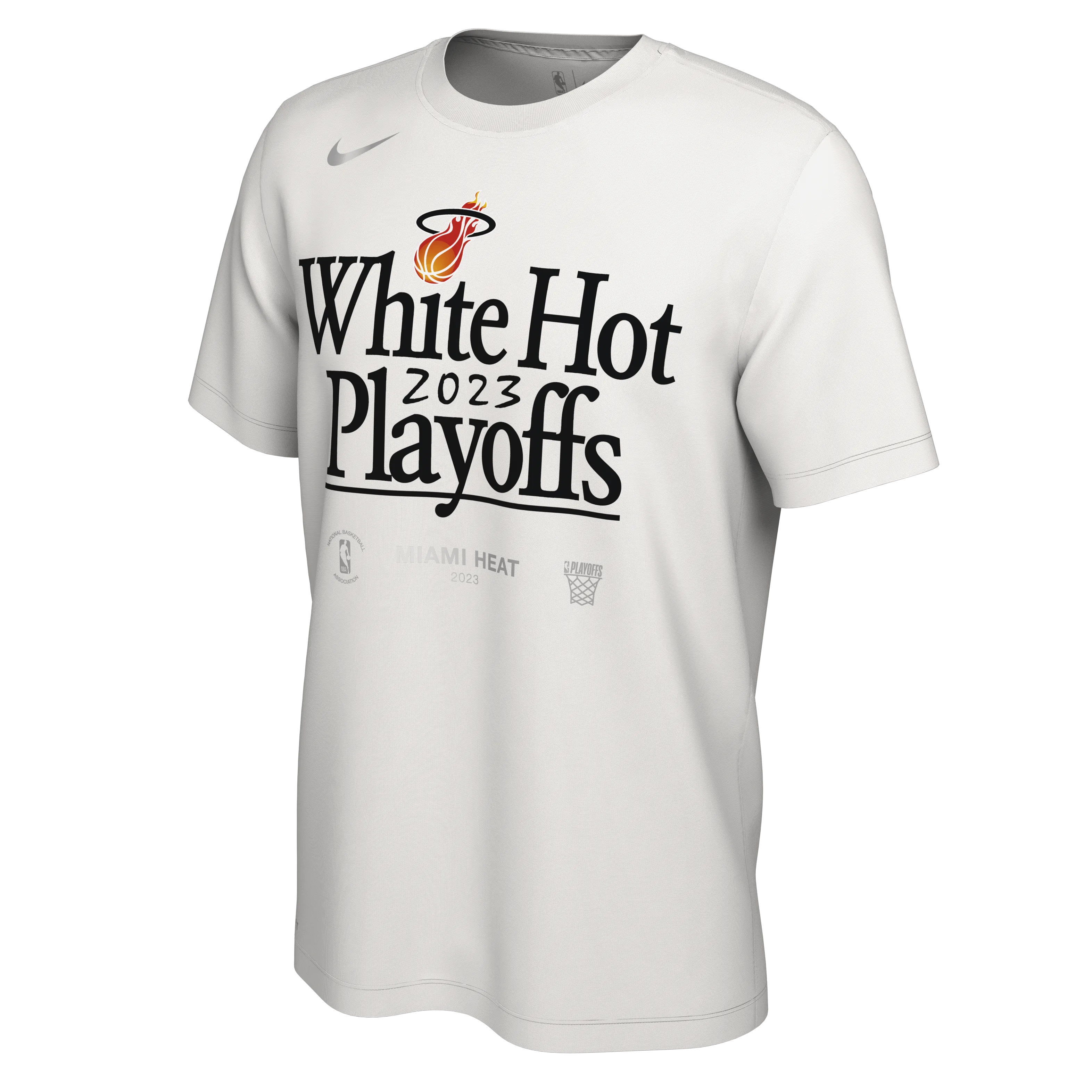 Nike Miami HEAT White Hot 2023 NBA Playoffs Youth Tee