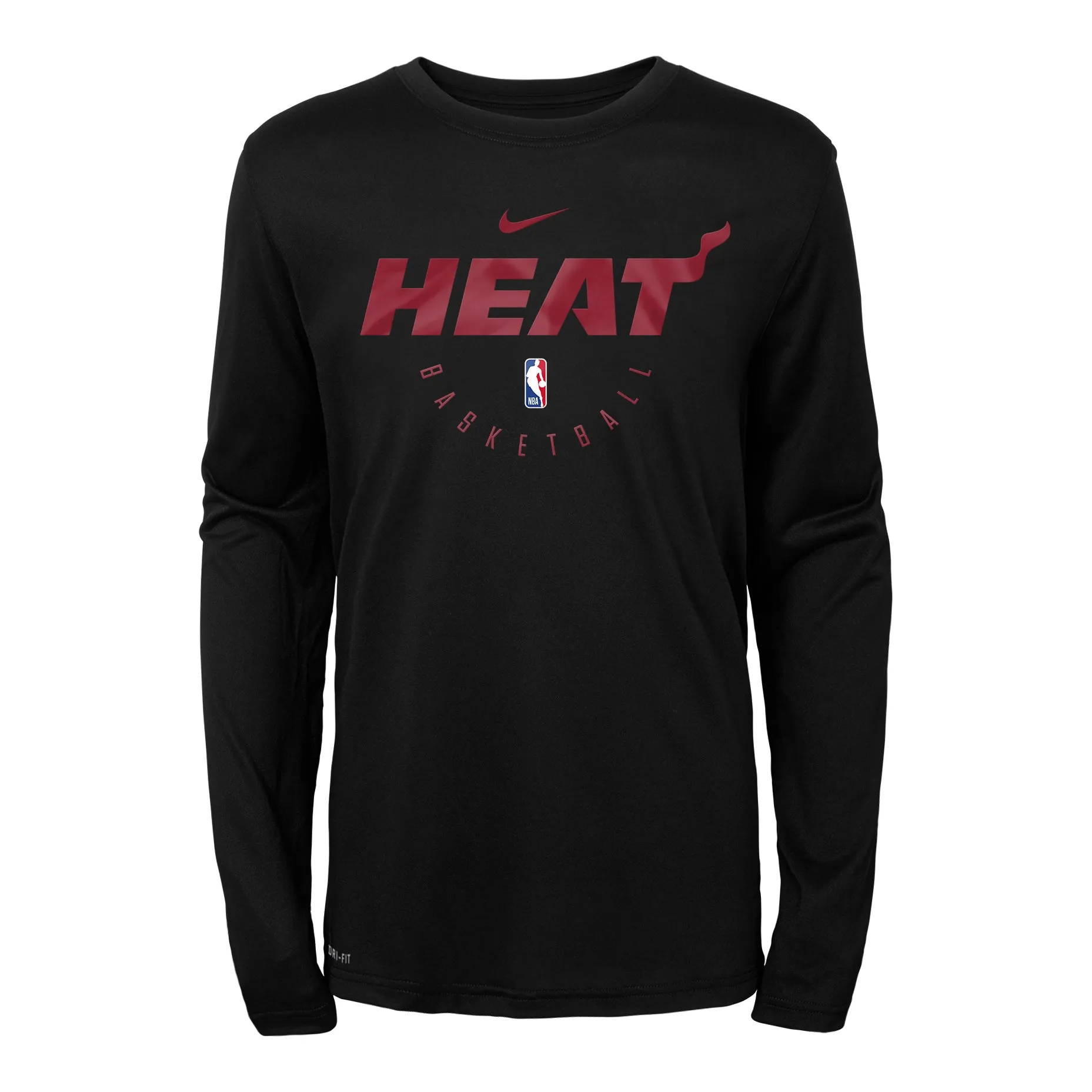 Nike Miami HEAT Youth Long Sleeve Practice Tee Black