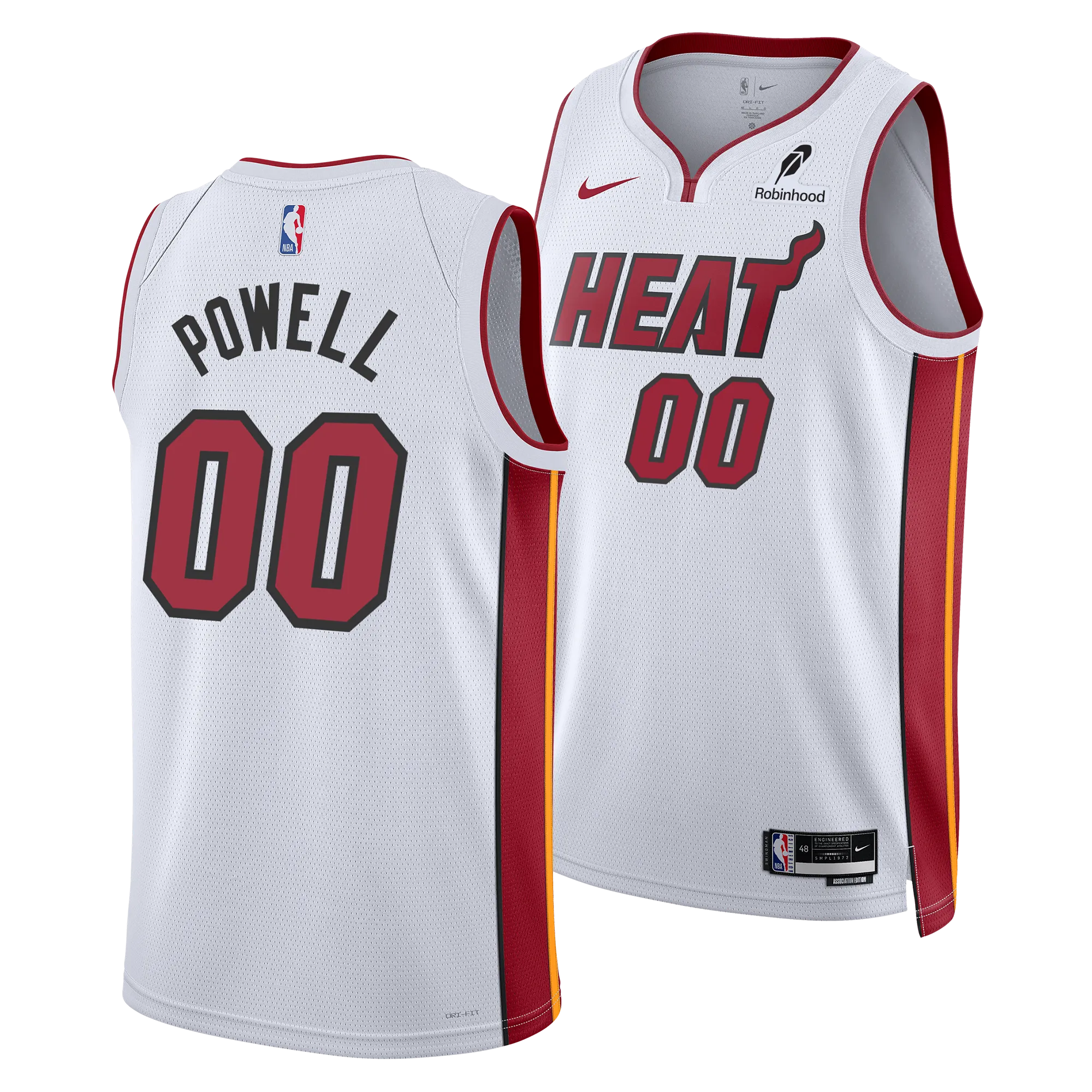 Norman Powell Nike Miami HEAT Association White Youth Swingman Jersey