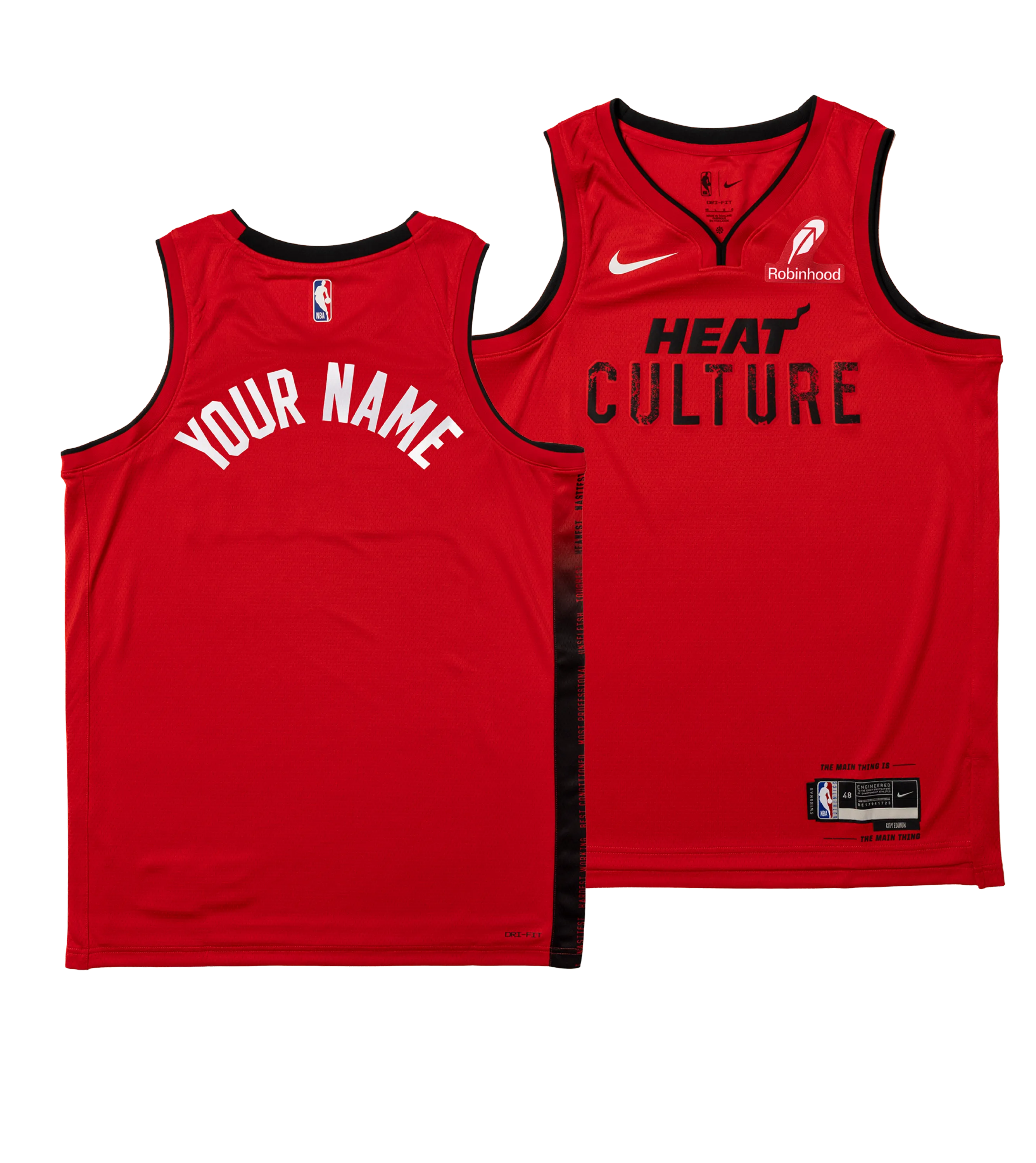 Personalized Nike HEAT Culture: Blood Red Youth Swingman Jersey - Summer Mashup