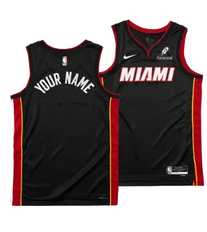 Personalized Nike Miami HEAT Icon Black Youth Swingman Jersey - Summer Mashup