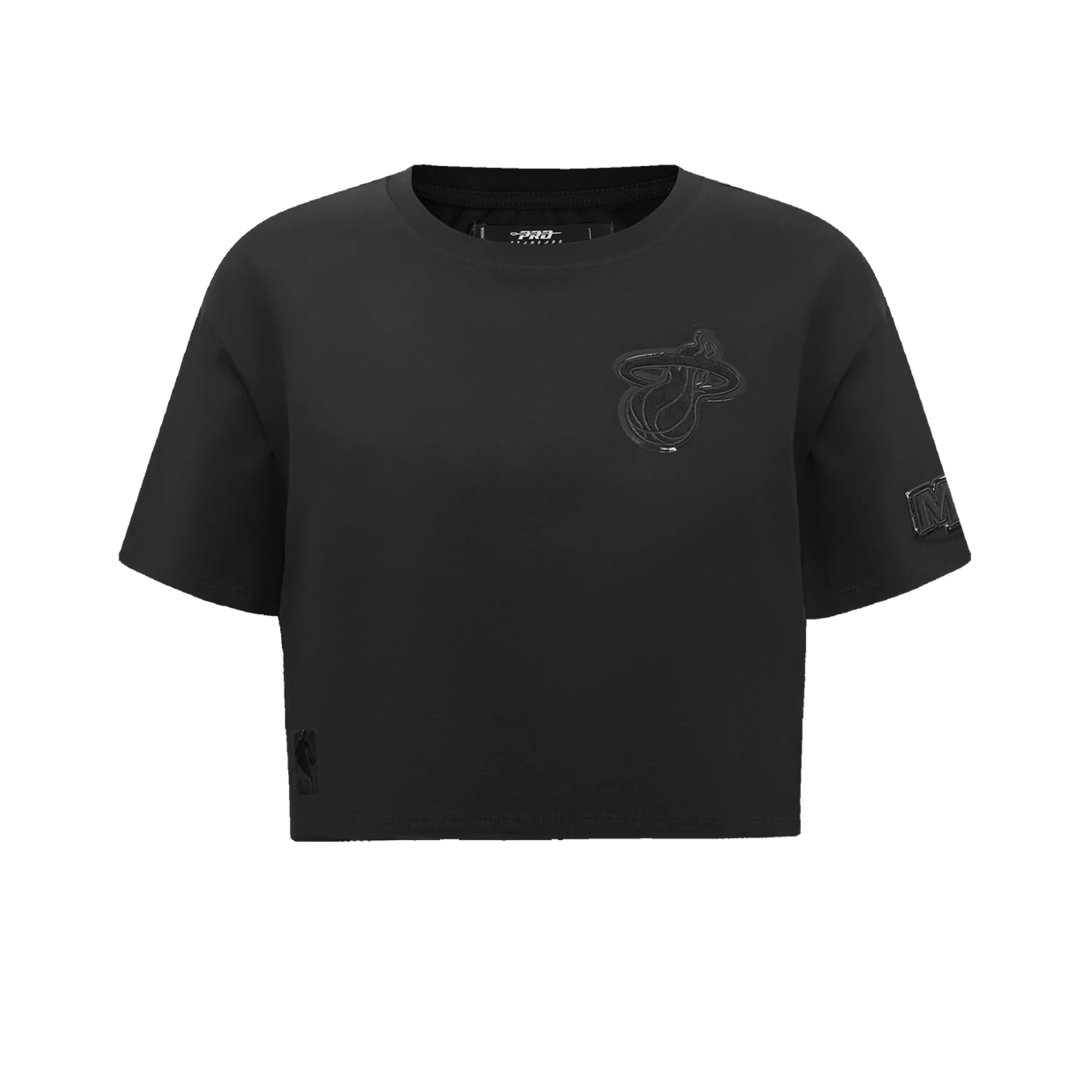 Pro Standard Miami HEAT Boxy Triple Black Women's Crop Tee