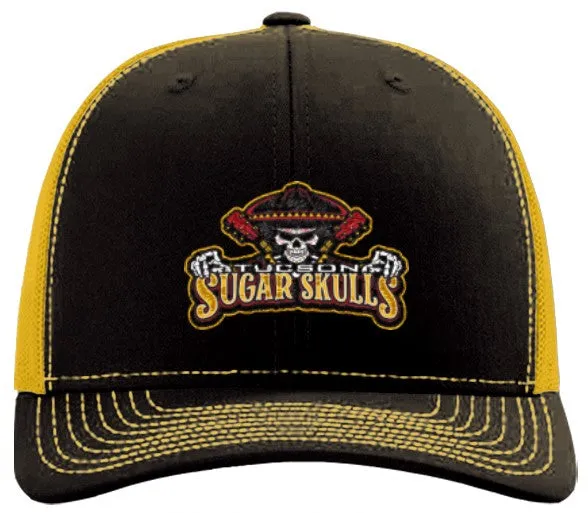 Richardson Trucker Snapback Cap - Black/Gold