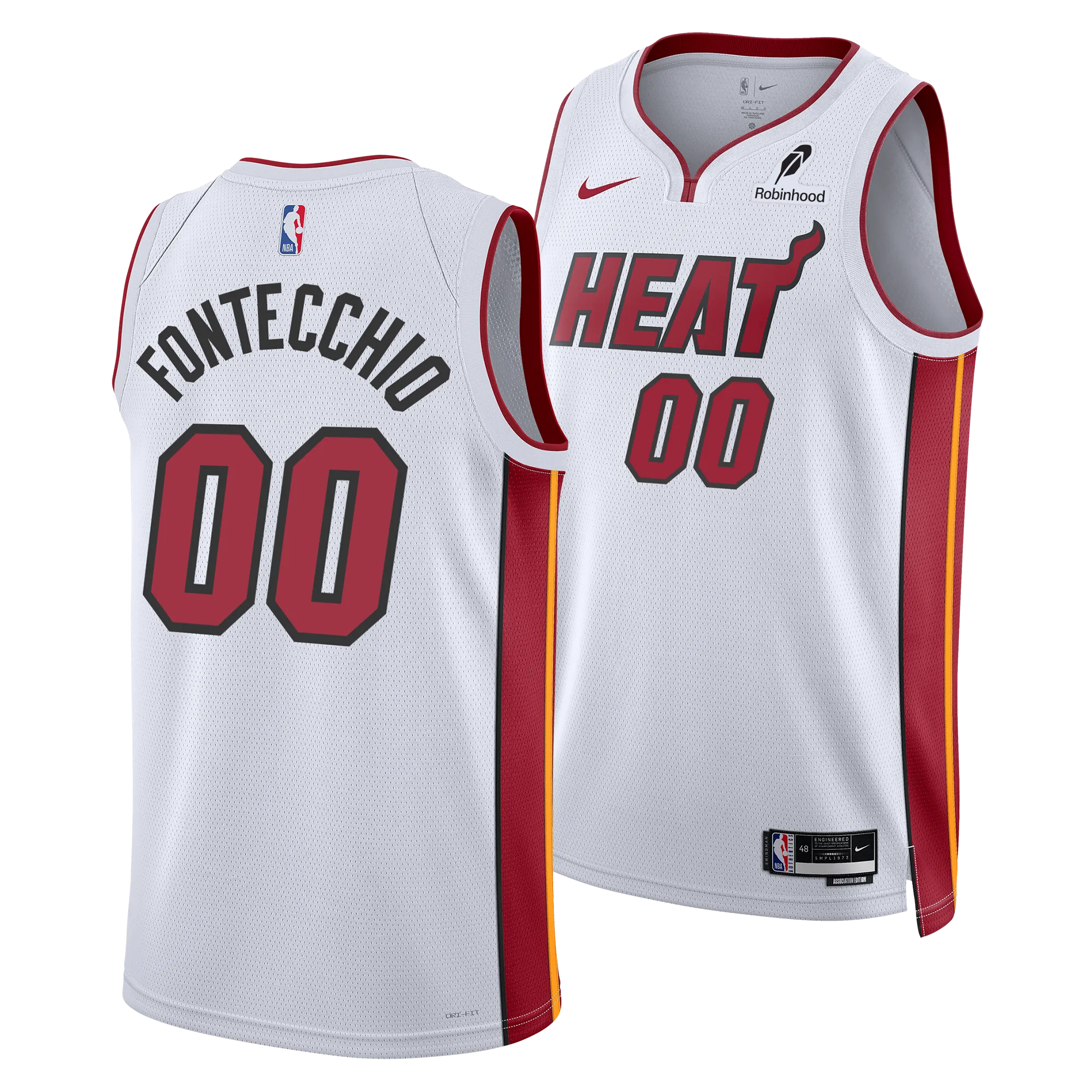 Simone Fontecchio Nike Miami HEAT Association White Youth Swingman Jersey