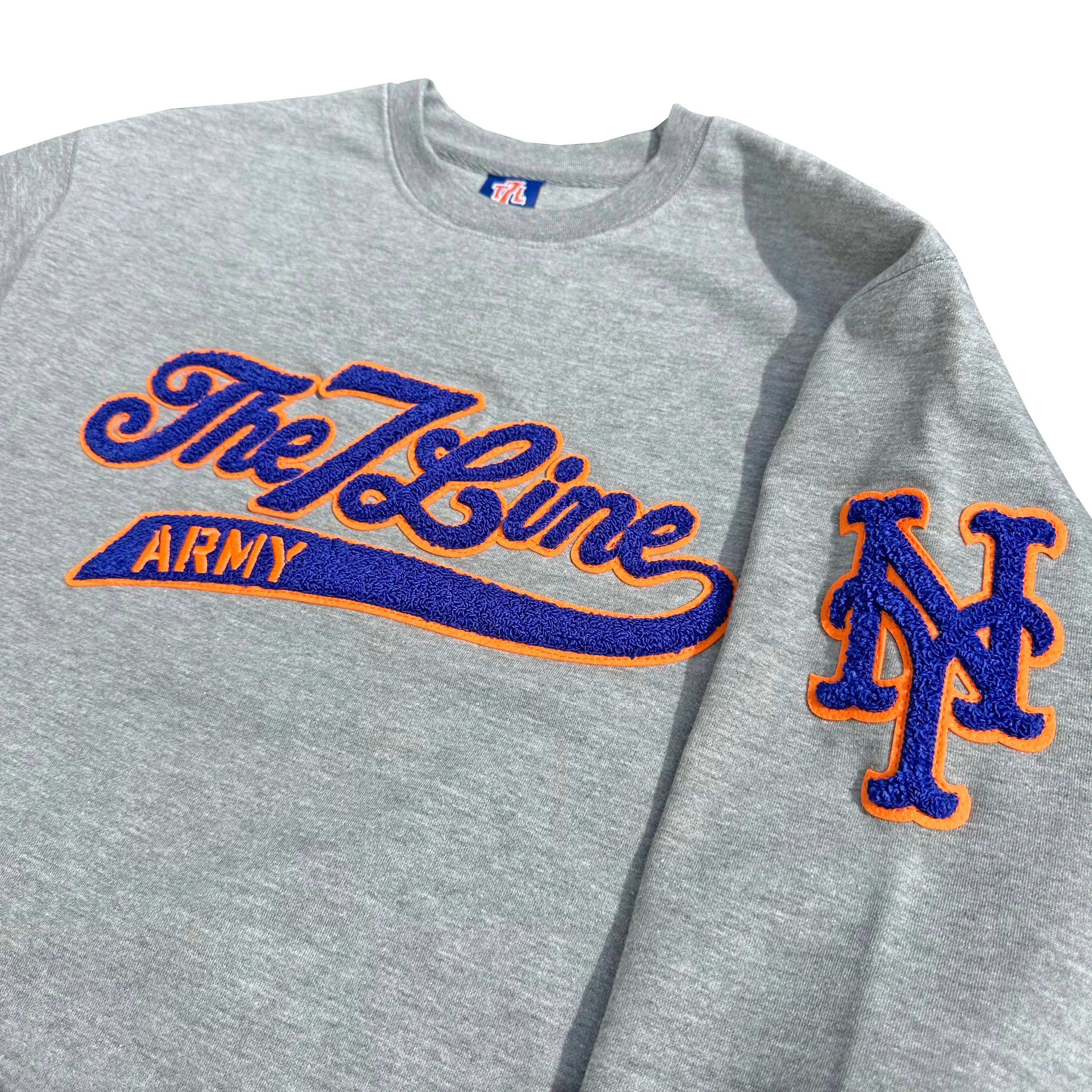 The 7 Line Army x Mets Chenille | Crew neck sweatshirt (Grey)