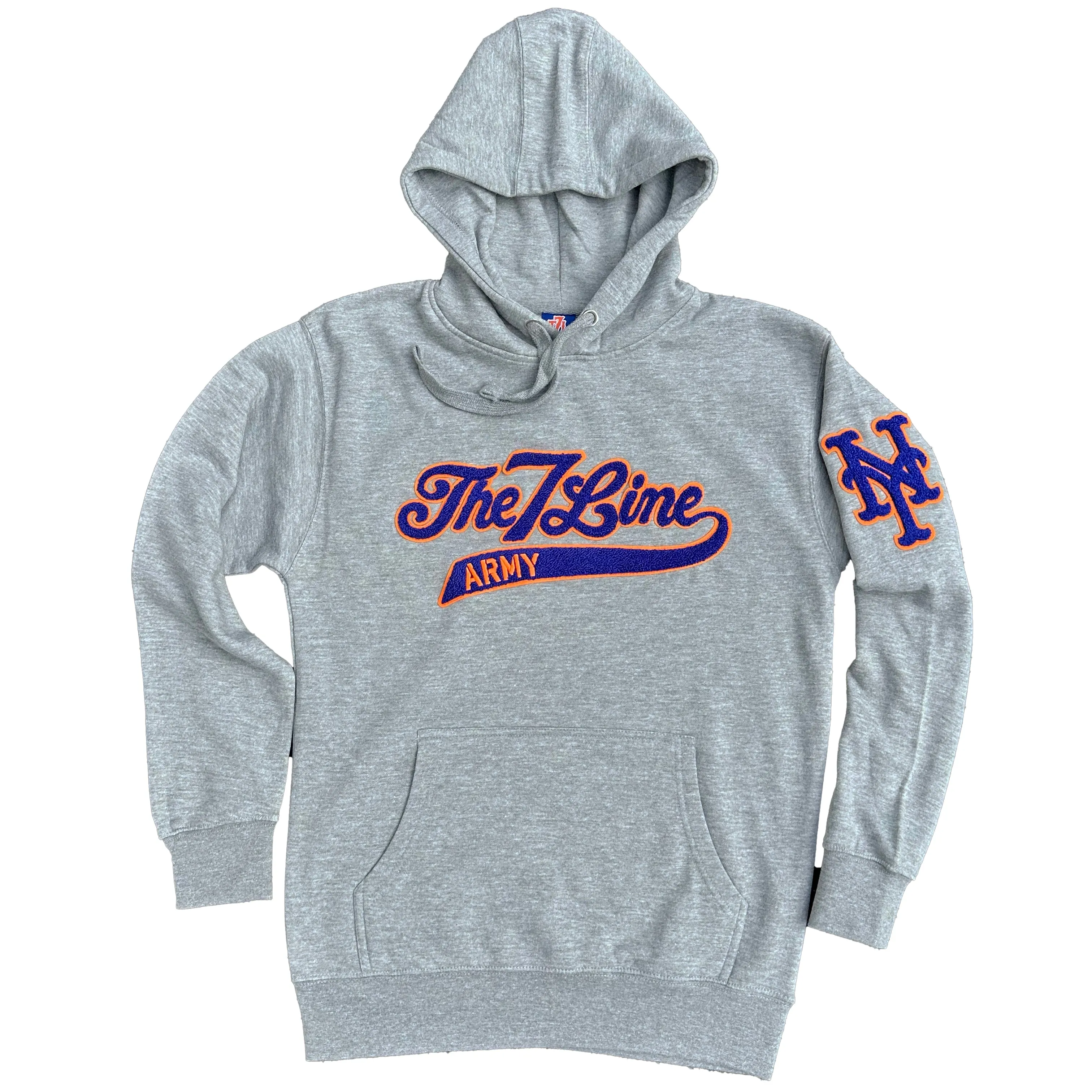 The 7 Line Army x Mets Chenille | Hooded sweatshirt (Grey)
