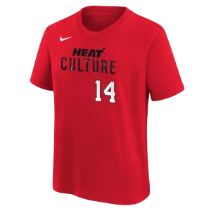 Tyler Herro Nike HEAT Culture: Blood Red Name & Number Youth Tee
