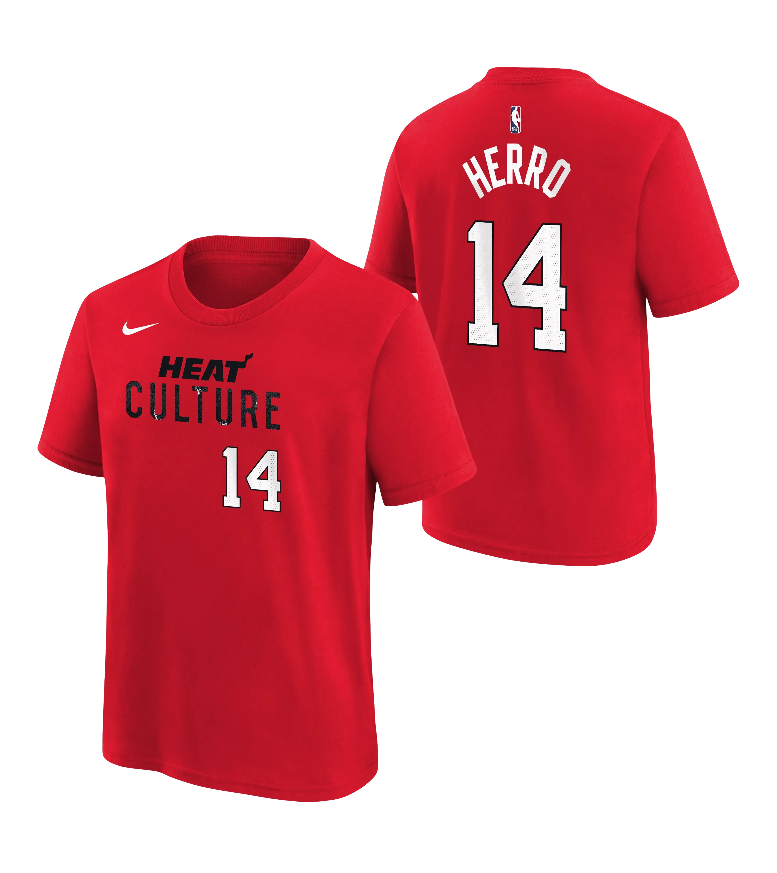 Tyler Herro Nike HEAT Culture: Blood Red Name & Number Youth Tee