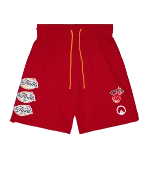 UNKNWN X Mitchell and Ness X Miami HEAT My Towns Red Fashion Shorts