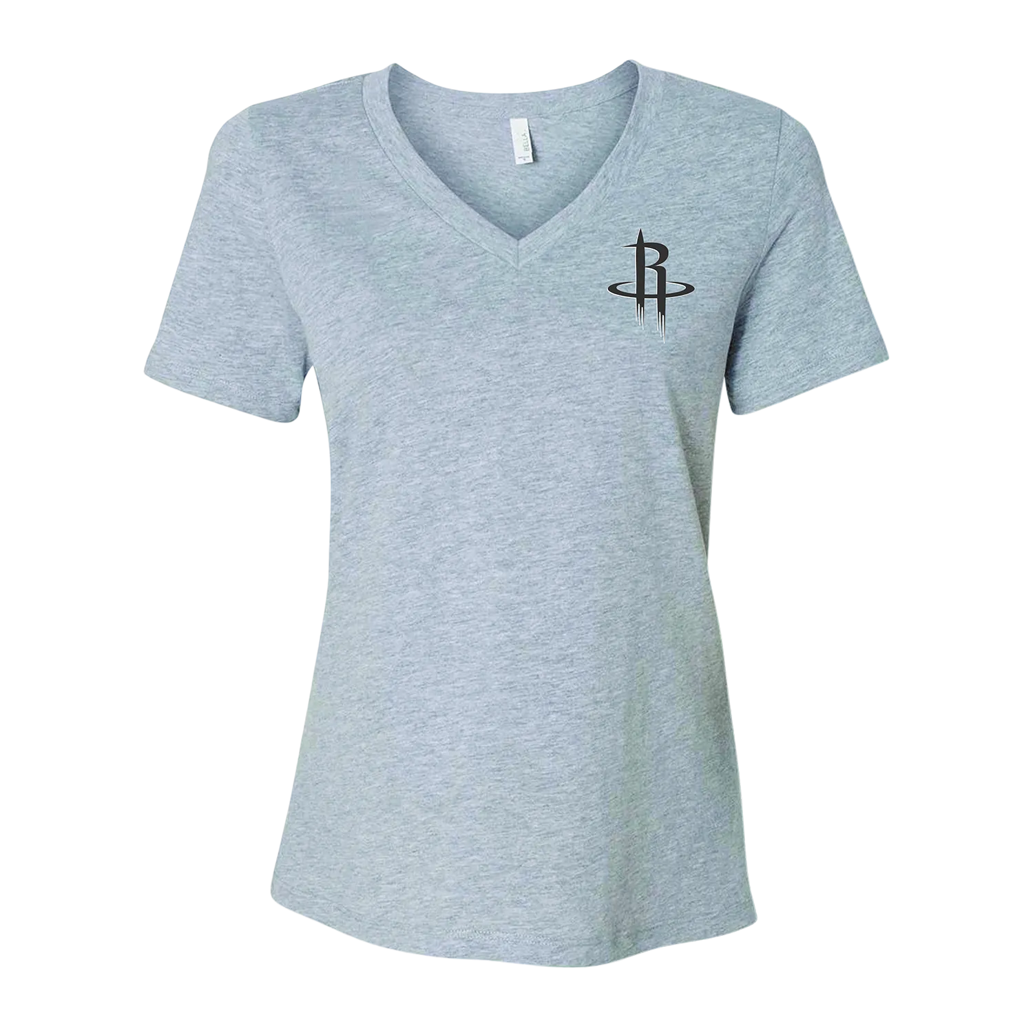 Women's Houston Rockets Heather Gray V-Neck T-Shirt